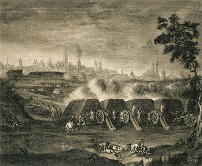 Beschießung Münster 3.9.1759 - Ölgemälde